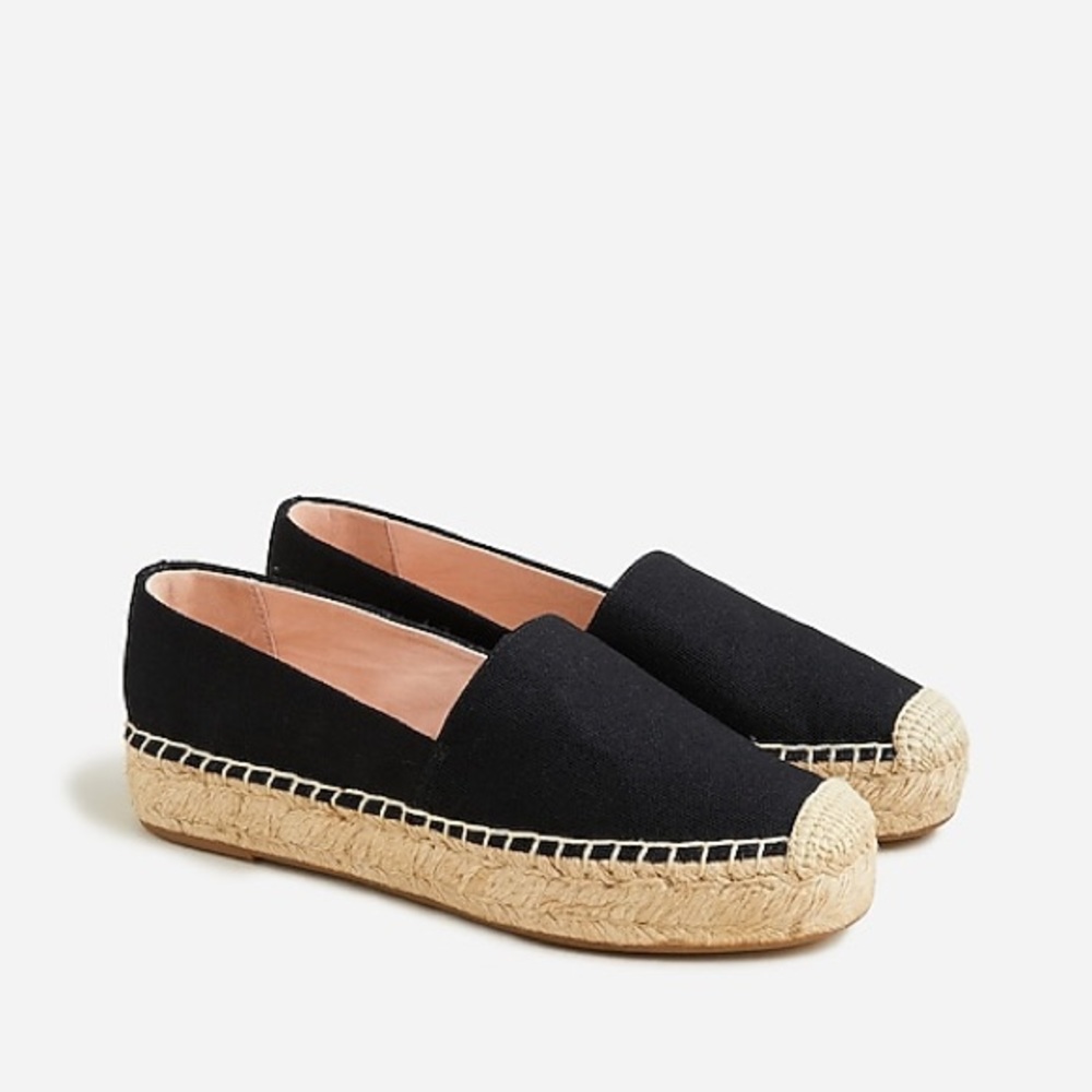 NWT JCrew Canvas espadrille flats